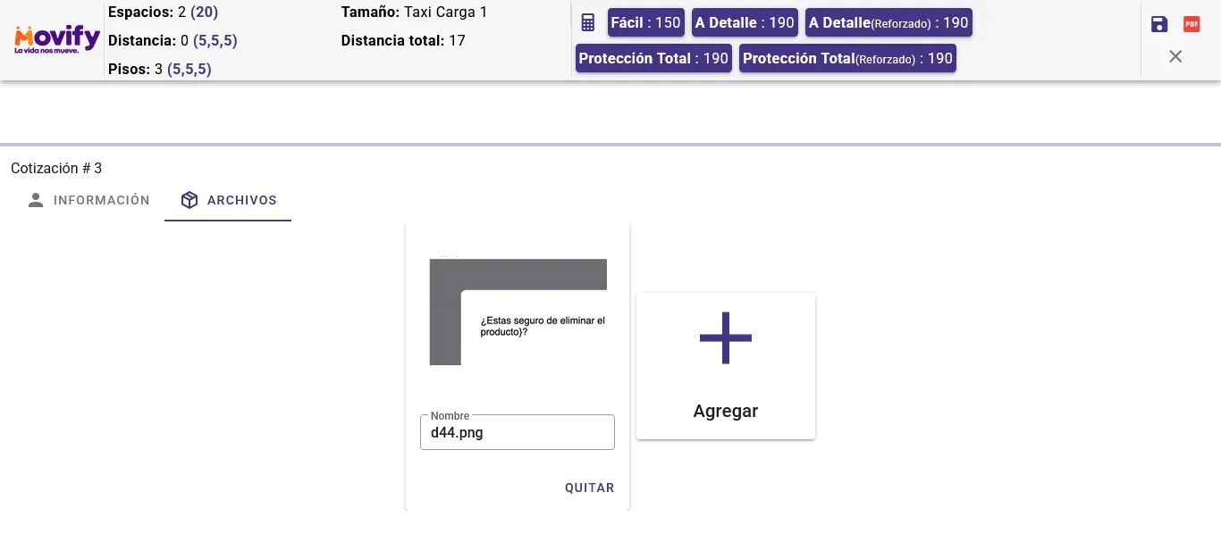 Remove product confirmation in quotation