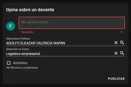 Con qué profe - Send Thread